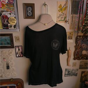 Daydreamer Ramones Graphic T-Shirt Women's Small Black Oversized Band Tour